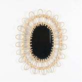 Rattan Oval Mirror